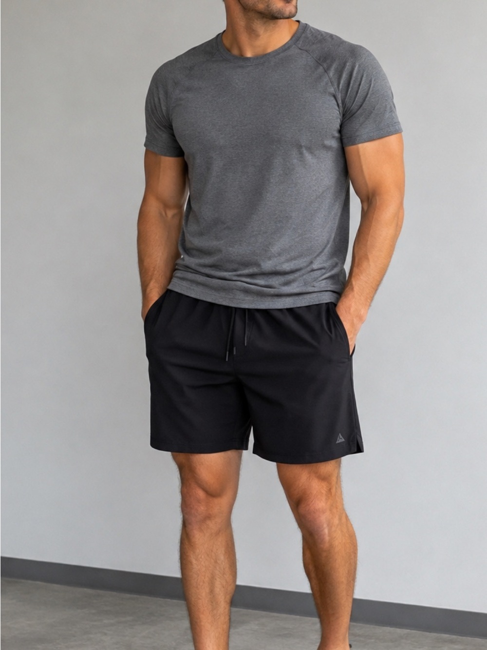 Grand Slam Men’s Black Athletic Drawstring Shorts